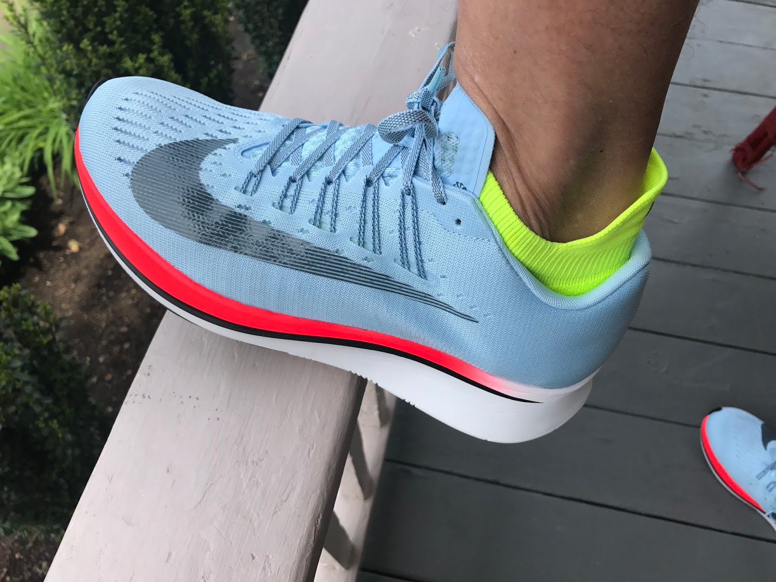 Trail Run: Nike Zoom Fly First Run Impressions Review: Good Form Required! Light, Well Cushioned, Great Upper and Stiff.