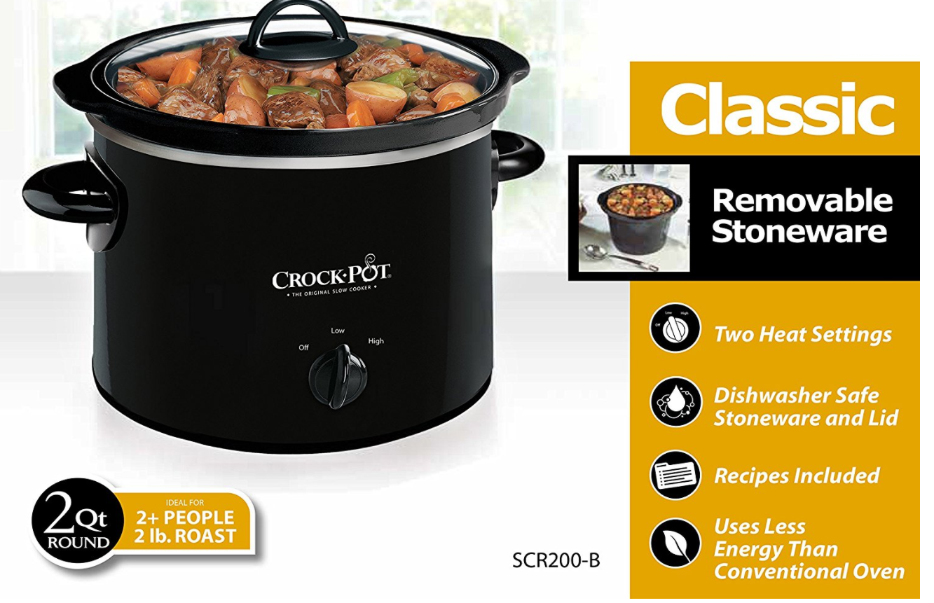 2-Qt Crock-Pot Manual Slow Cooker $8.49 (Reg $11.99) + Free Shipping