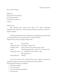 10 Surat Lamaran Kerja Formal - ben jobs