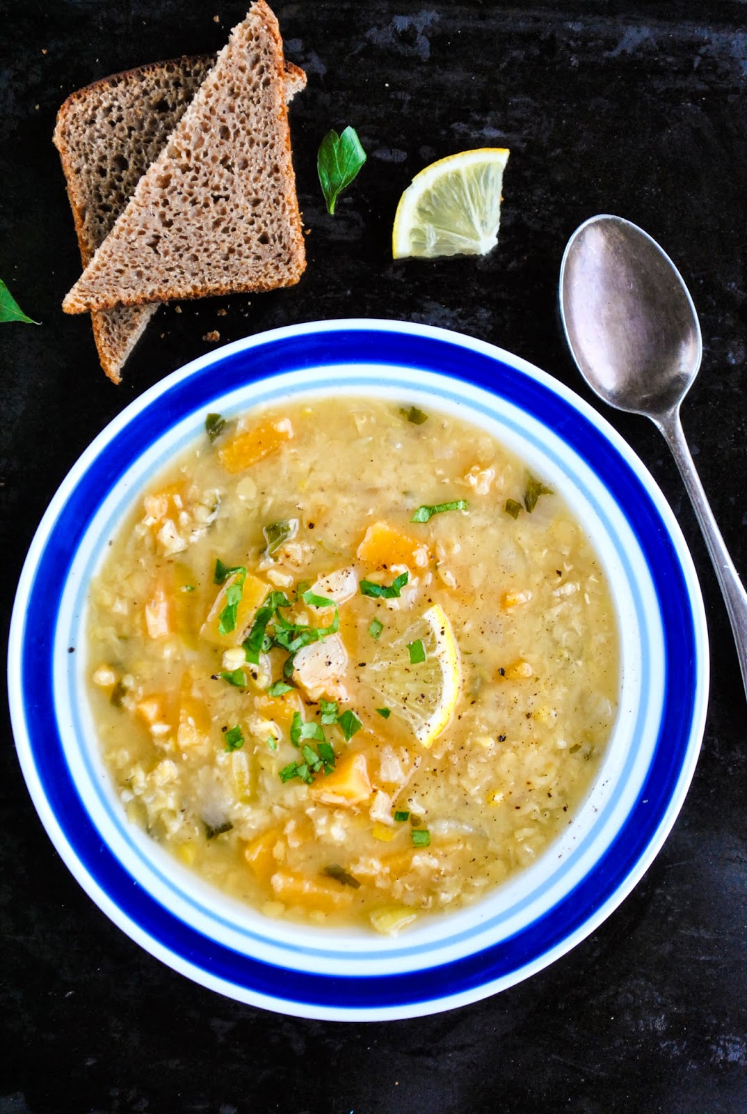 Lentil and turnip soup with lemon VeganSandra
