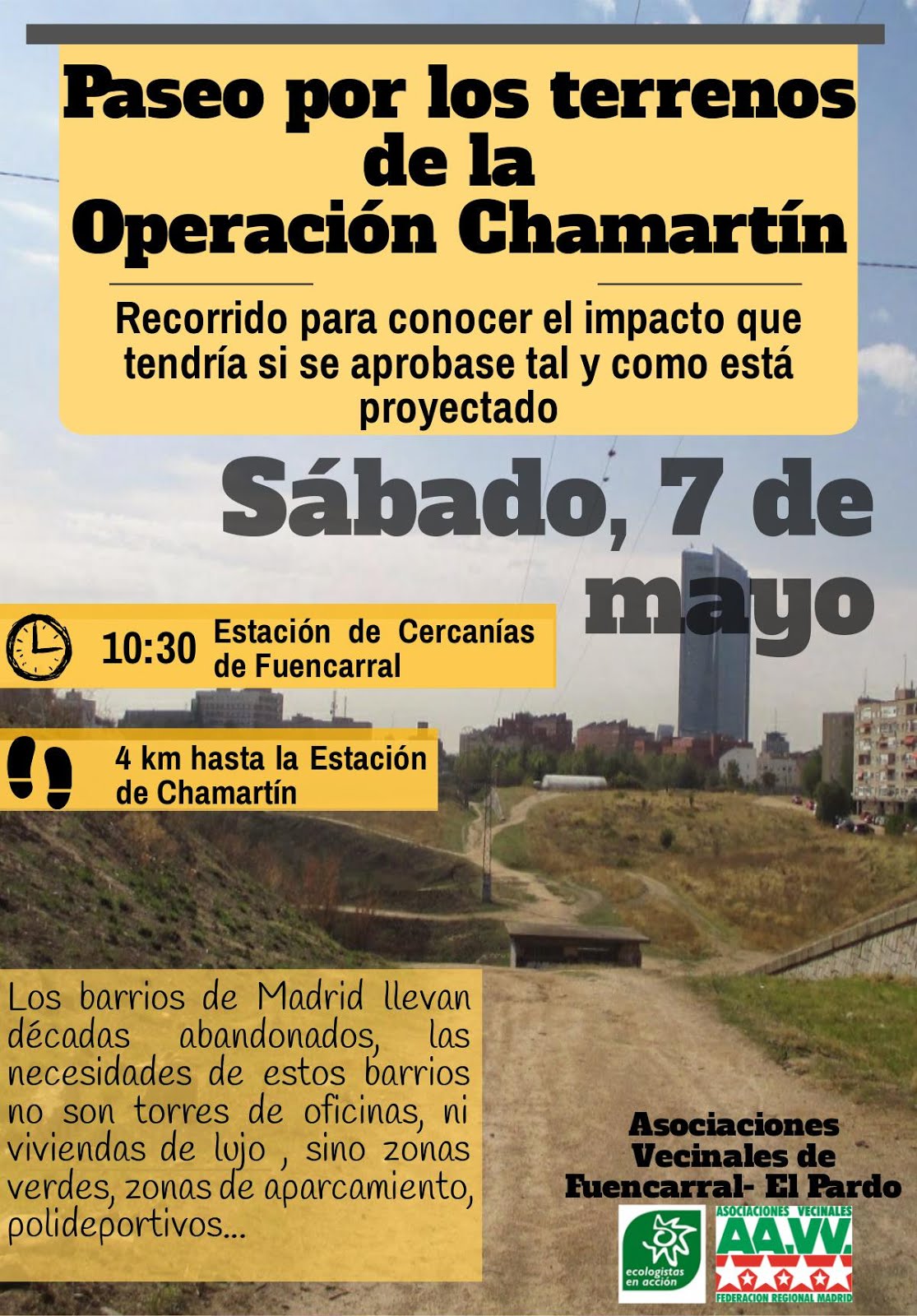 7 mayo No a la especulación de la Operación Chamartín