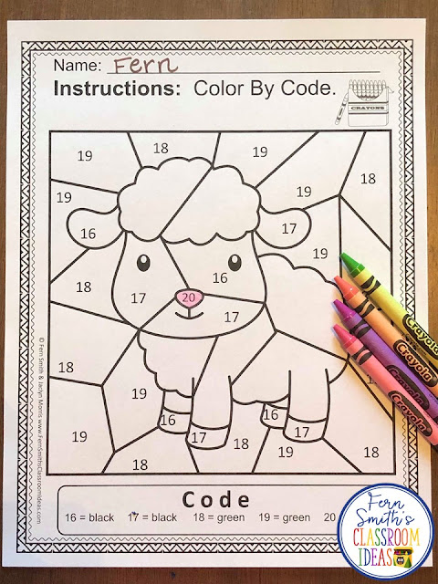 If you are looking for a resource for math remediation while still giving your students some confidence while reviewing important math skills, you will love this series. These five Color By Number worksheets focus on Numbers 11 to 20 with a cute Mary Had A Little Lamb theme. The five pages have only a few color selections and only a few numbers, to help your students focus on the repetitive pattern of numbers 11 to 20. All the while giving your students a fun and exciting review of important math skills at the same time! You will love the no prep, print and go ease of these printables. As always, answer keys are included.