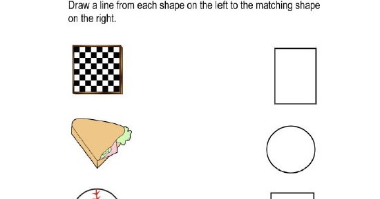 Free Nursery Worksheets: Shapes Recognition Worksheets For Kids Aged 4
