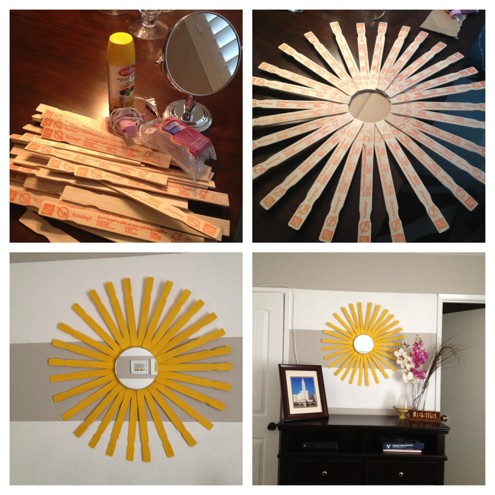 Hydrangea Love Paint Stick Mirror