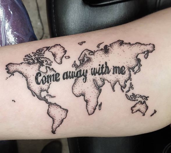 World Map Tattoos