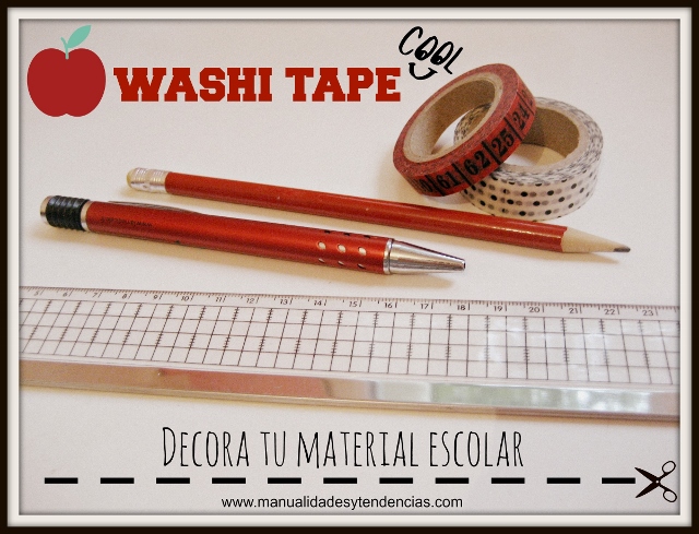 Washi tape Personalizar el material escolar / Personalized school supplies / Customize les fournitures scolaires