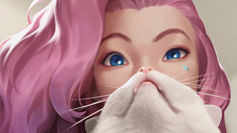 Seraphine, League of Legends, Cat, 4K, #5.2670