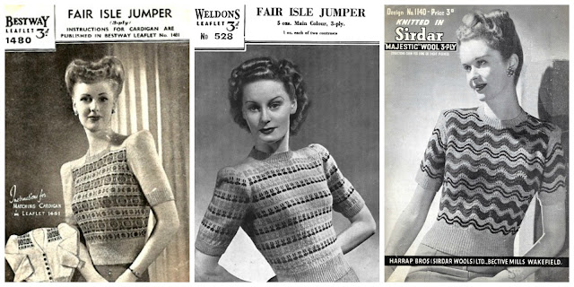 The Vintage Pattern Files: Free 1940's Knitting Patterns - Women's Home Fires Jumpers