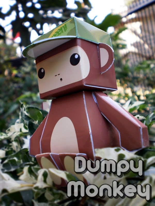 Dumpy Monkey Paper Toy | Paperized Crafts