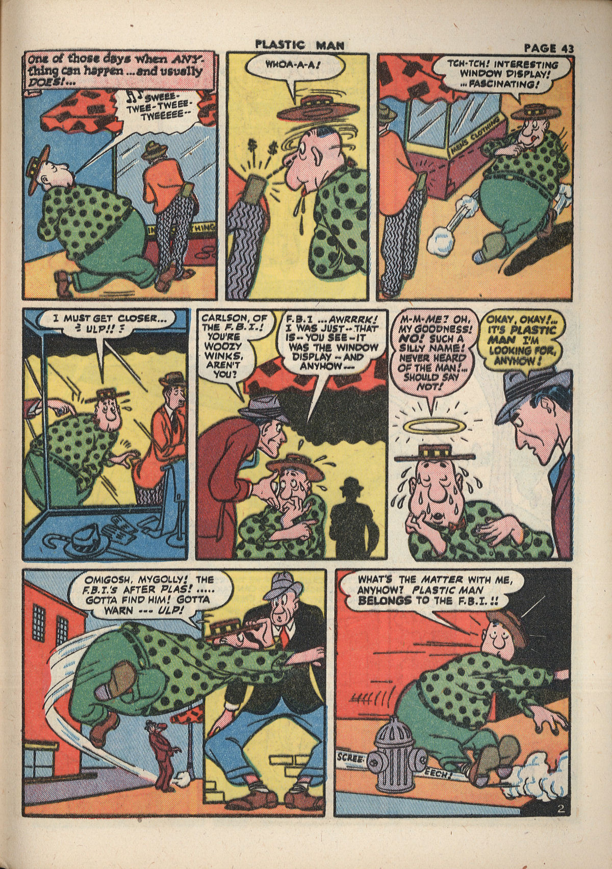 Read online Plastic Man (1943) comic -  Issue #2 - 45