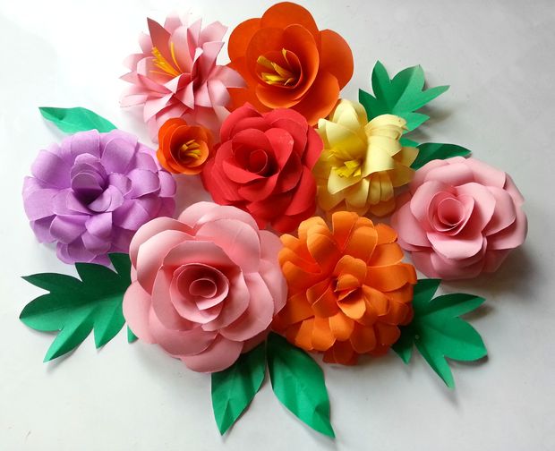 a4 paper flower ~ easy arts and crafts ideas