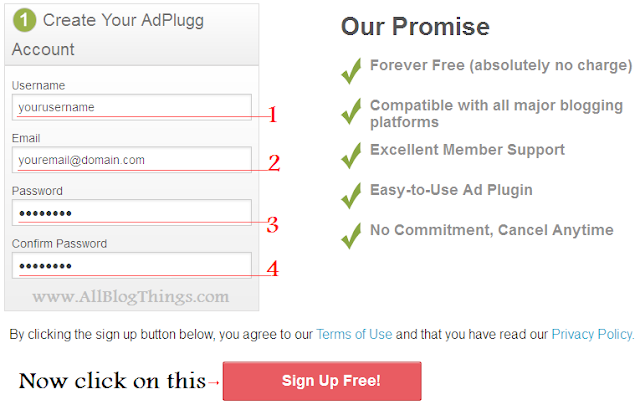 creating an account on adplugg