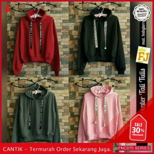 FNC070S56 Sweater Hodie Sweater Tali Wanita Tulis Sweater Serba 40 Ribuan