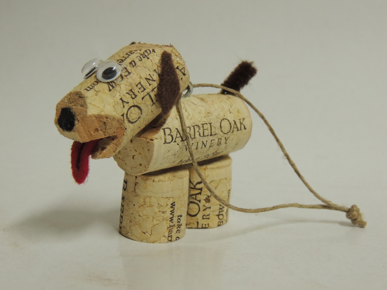 Cork To Barrel Cork Ornament Dog