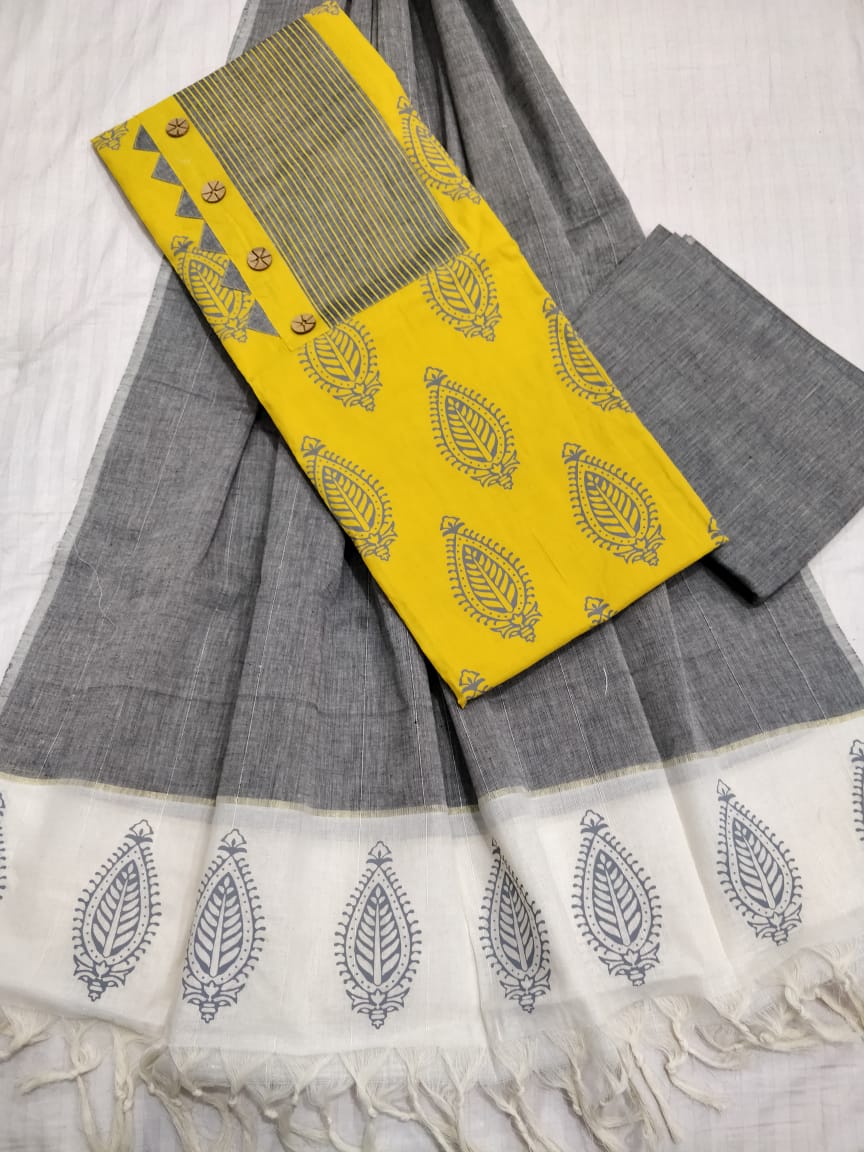 Handloom Cotton Dress Material