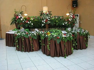 Decoracion de Mesas para Buffet, Centros y Arreglos Florales, parte 2