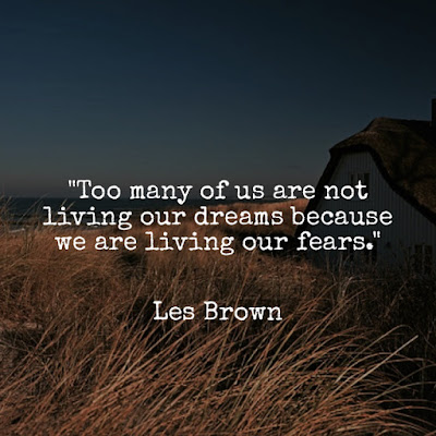 萊斯·布朗名言：Too many of us are not living our dreams because we are living our fears. - Les Brown