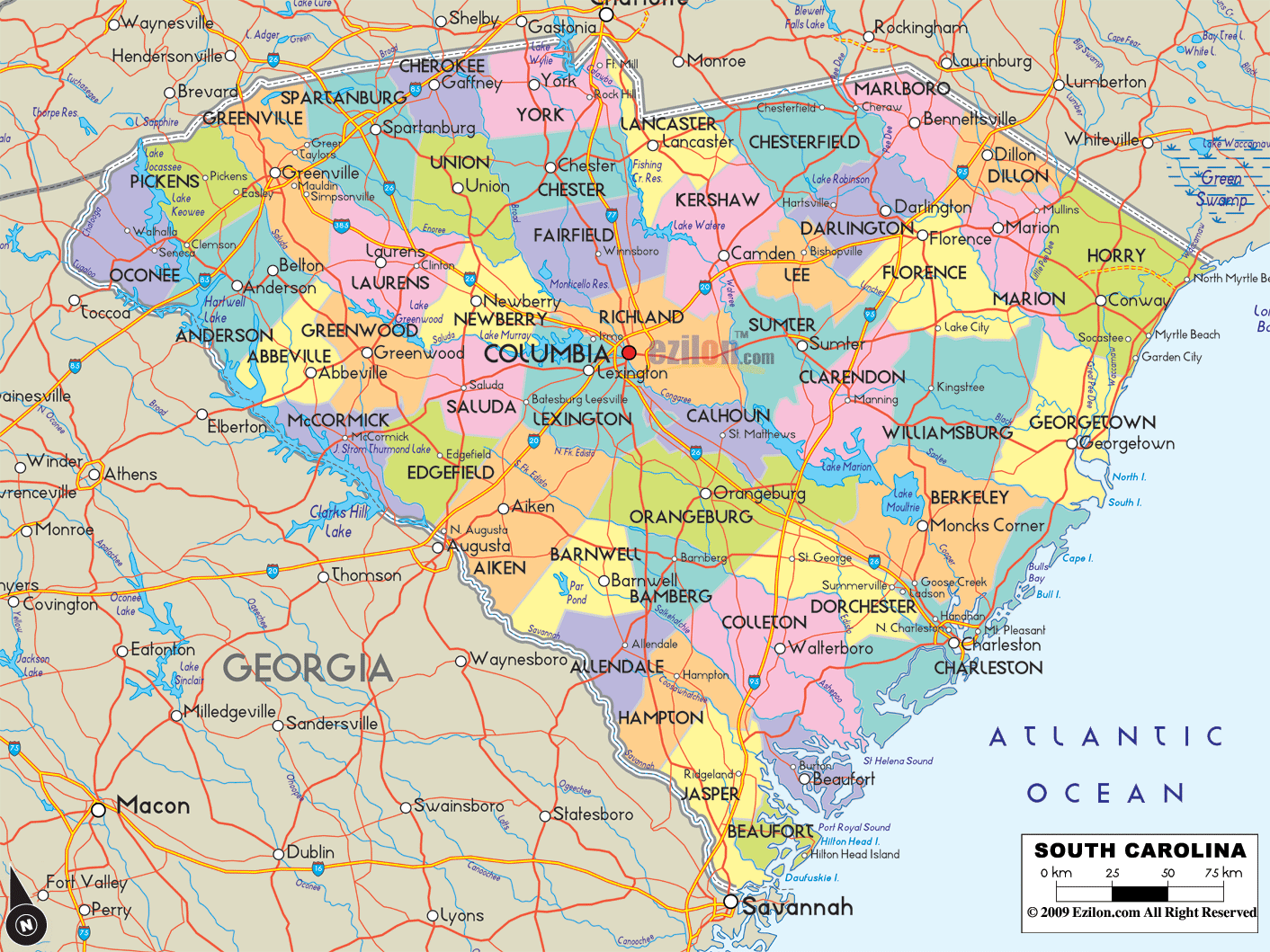 Новый южный карта