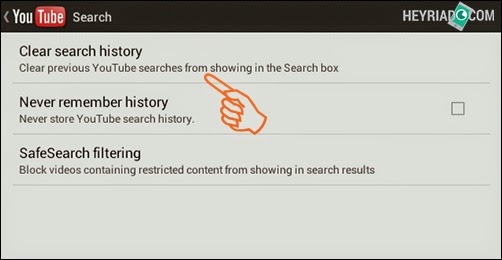 Cara Hapus History dan Riwayat Youtube Di Android