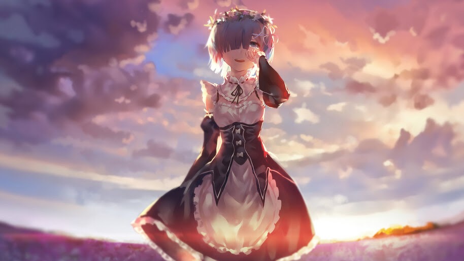Rem, Anime, Girl, Maid, Re:Zero, 4K, #4.2681
