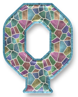 Abecedario hecho con Mosaicos de Color Pastel. Alphabet made with Pastel Color Mosaics.