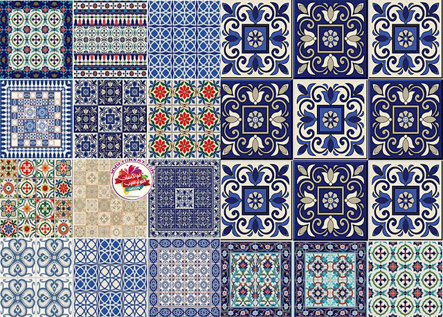 Download Images Vector Pattern and border tiles with floral designs