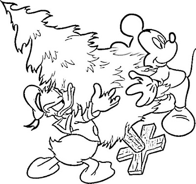 Coloring Pages Christmas Disney 