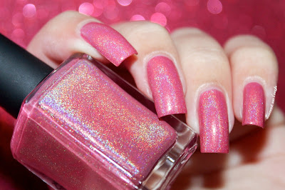 Swatch of the nail polish "Tropical Candy Flowers" from Chaos & Crocodiles