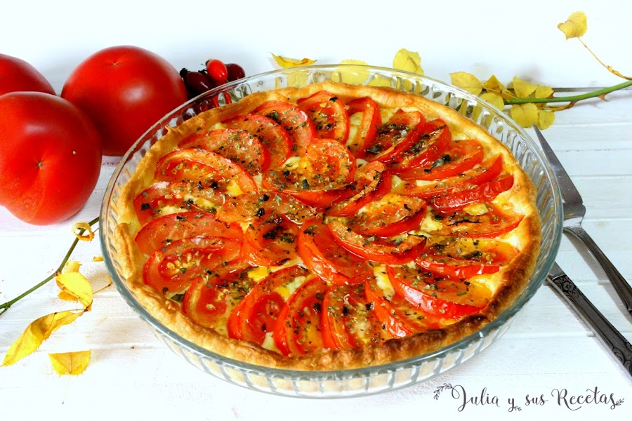 Tarta italiana de tomate y quesos. Julia y sus recetas