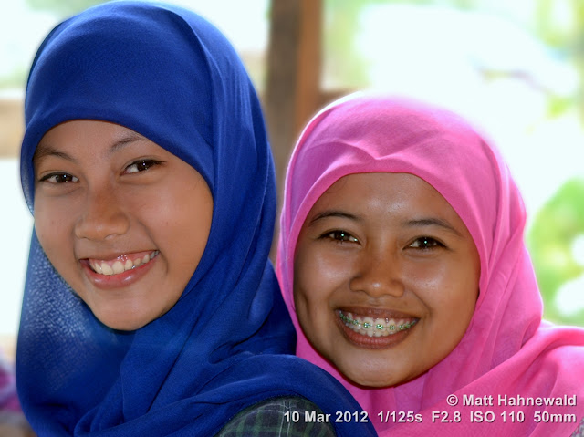 people, Muslim girls, street portrait, double portrait, Indonesia, Sumatra, Medan, young beauty, hijab