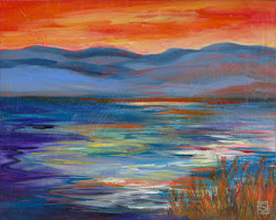 sea dean paint lake sunset painting masterpiece okanagan sell