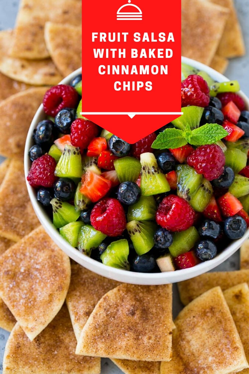 Fruit Salsa With Baked Cinnamon Chips