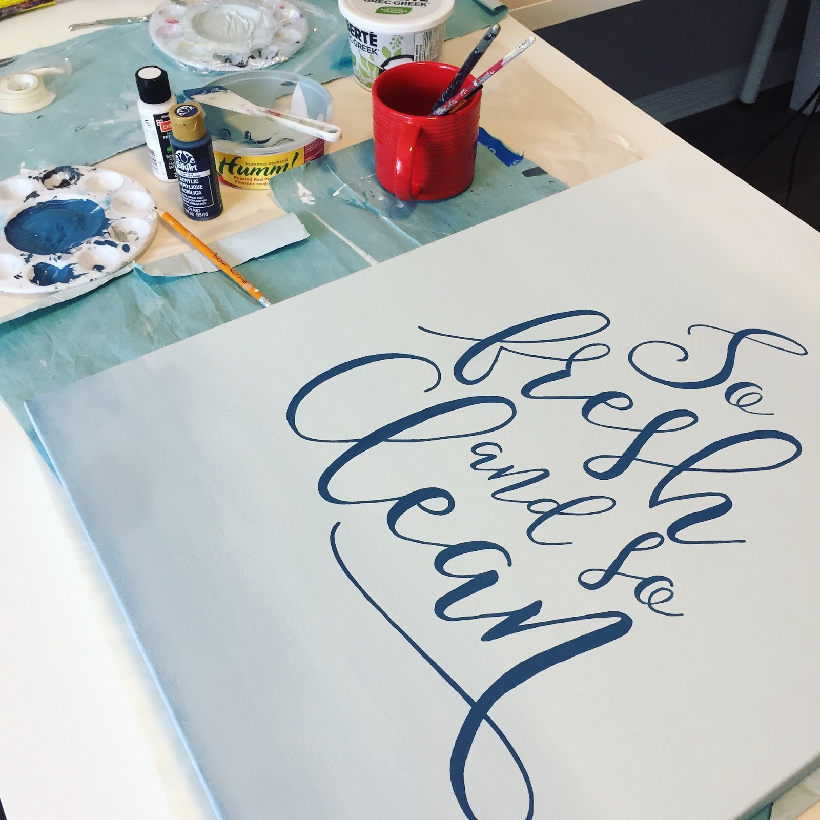 So Fresh DIY Bathroom Painting Gettin' Crafty with Natalie