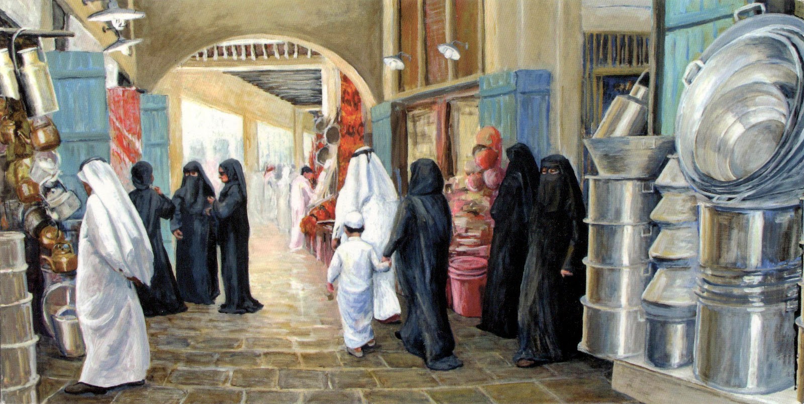 WORLD, COME TO MY HOME! 1839 QATAR Cooking pots in Souq Waqif in Doha