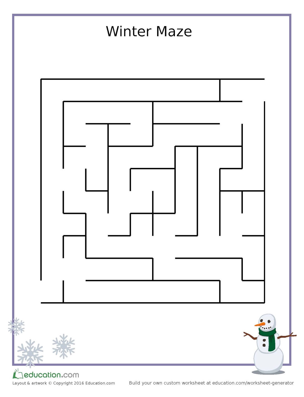 worksheet Snowmen At Night Worksheets even though spring is right around the corner snow in air at first glance you might think this just a simple maze but do all benefits of children completing mazes and s