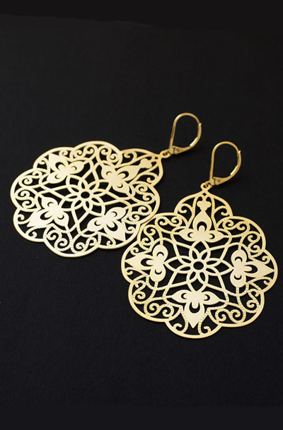 Lovely Clusters - Online Curator : Matte gold plated Oriental charm ...