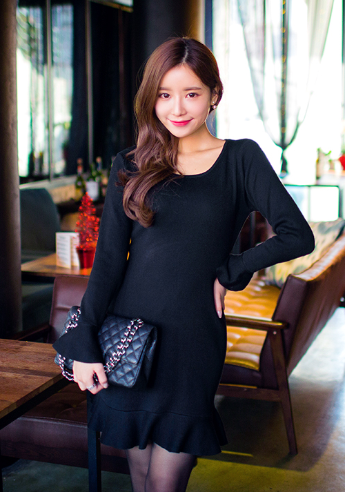 [Chuu] Ruffled Accent Dress | KSTYLICK - Latest Korean Fashion | K-Pop ...