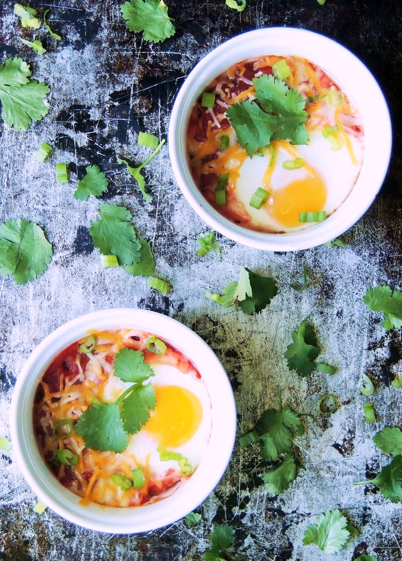 Baked Eggs with Salsa Bobbi's Kozy Kitchen