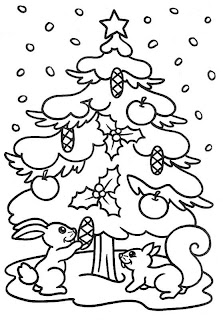 Dibujo de árbol navideño para colorear 