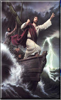 Jesus calms storm