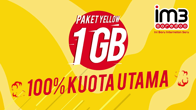 Paket Yellow Indosat menyediakan paket yellow dengan 100% kuota utama, tanpa dibagi-bagi