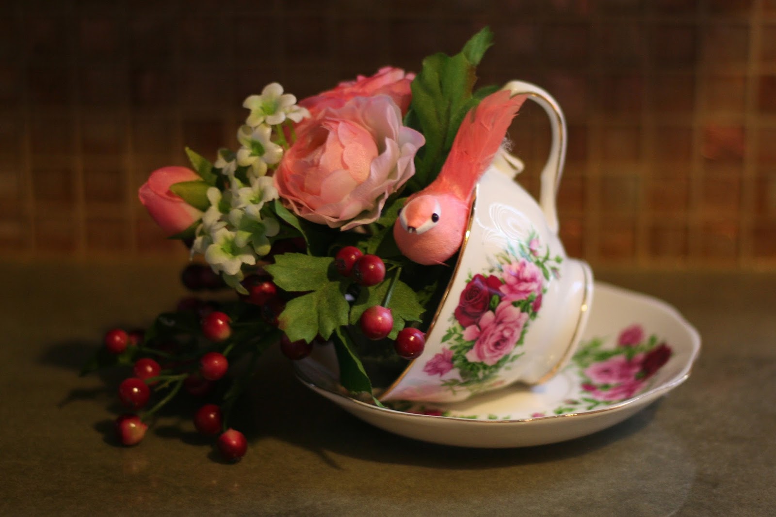 teacup floral arrangements - Google Search | Cup and saucer crafts