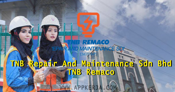 Jawatan Kosong Terkini di TNB Repair and Maintenance Sdn Bhd - 29 Mei 2018 Jawatan Kosong Terkini di TNB Repair and Maintenance Sdn Bhd - 29 Mei 2018
