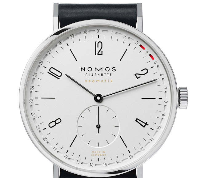 The clean dial of the Nomos Glashuette Tangente neomatik 41 Update