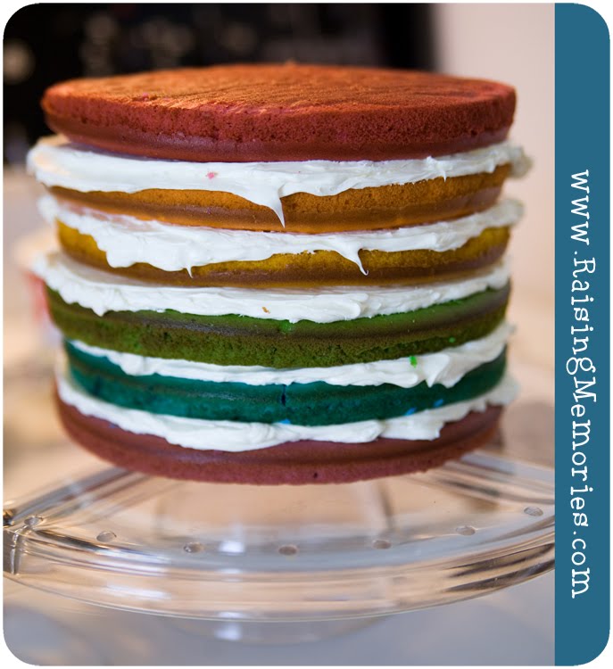 easy 6 layer rainbow cake
