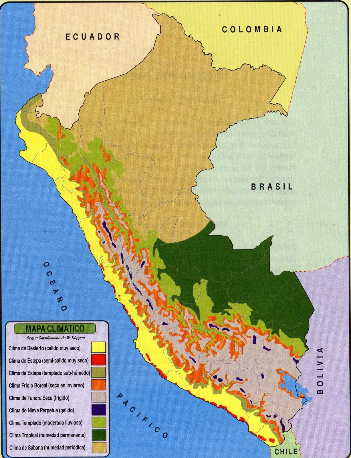 El Baúl de la Geografía (Perú y Mundo): MAPA CLIMATOLÓGICO DEL PERÚ