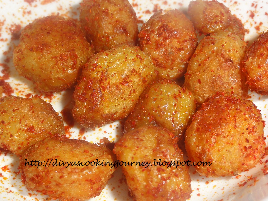 Divya's Cooking Journey Lil Potatoes Fry Baby Potatoes Fry
