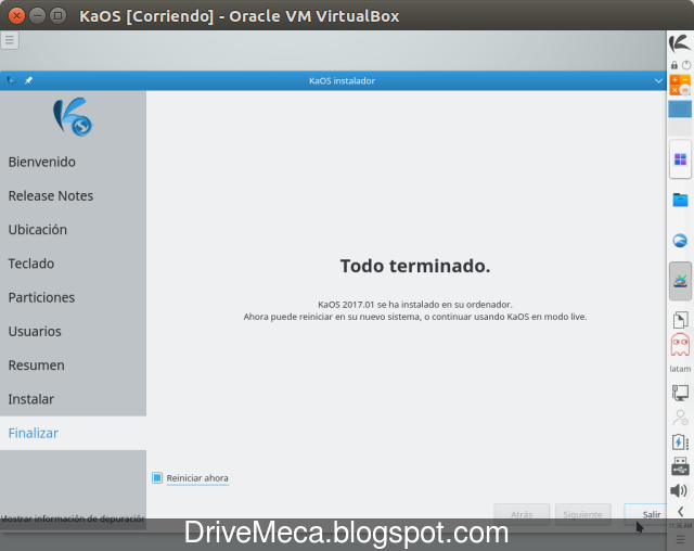 Drivemeca instalando KaOS Linux paso a paso