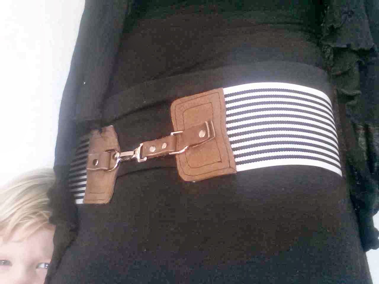 Made by Me. Shared with you. Wide Elastic and Leather Belt