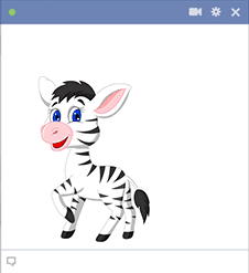 Cute Zebra Sticker for Facebook
